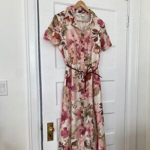 Chepe floral button up maxi dress made in Italy